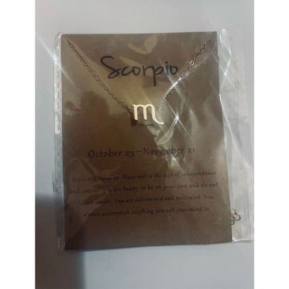 SCORPIO GOLD ZODIAC STAR SIGN HOROSCOPE NECKLACE - Picture 5 of 11